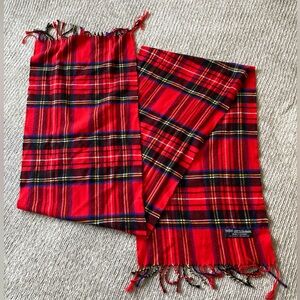 Vintage Plaid Scarf 100% Scottish Cashmere Soft High Quality Classic Winter